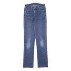 LEVI'S Womens Slim Blue Denim Cotton Blend Straight Jeans Medium Wash W26 L30