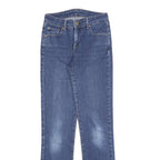 LEVI'S Womens Slim Blue Denim Cotton Blend Straight Jeans Medium Wash W26 L30