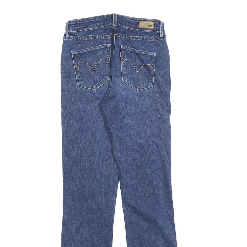 LEVI'S Womens Slim Blue Denim Cotton Blend Straight Jeans Medium Wash W26 L30