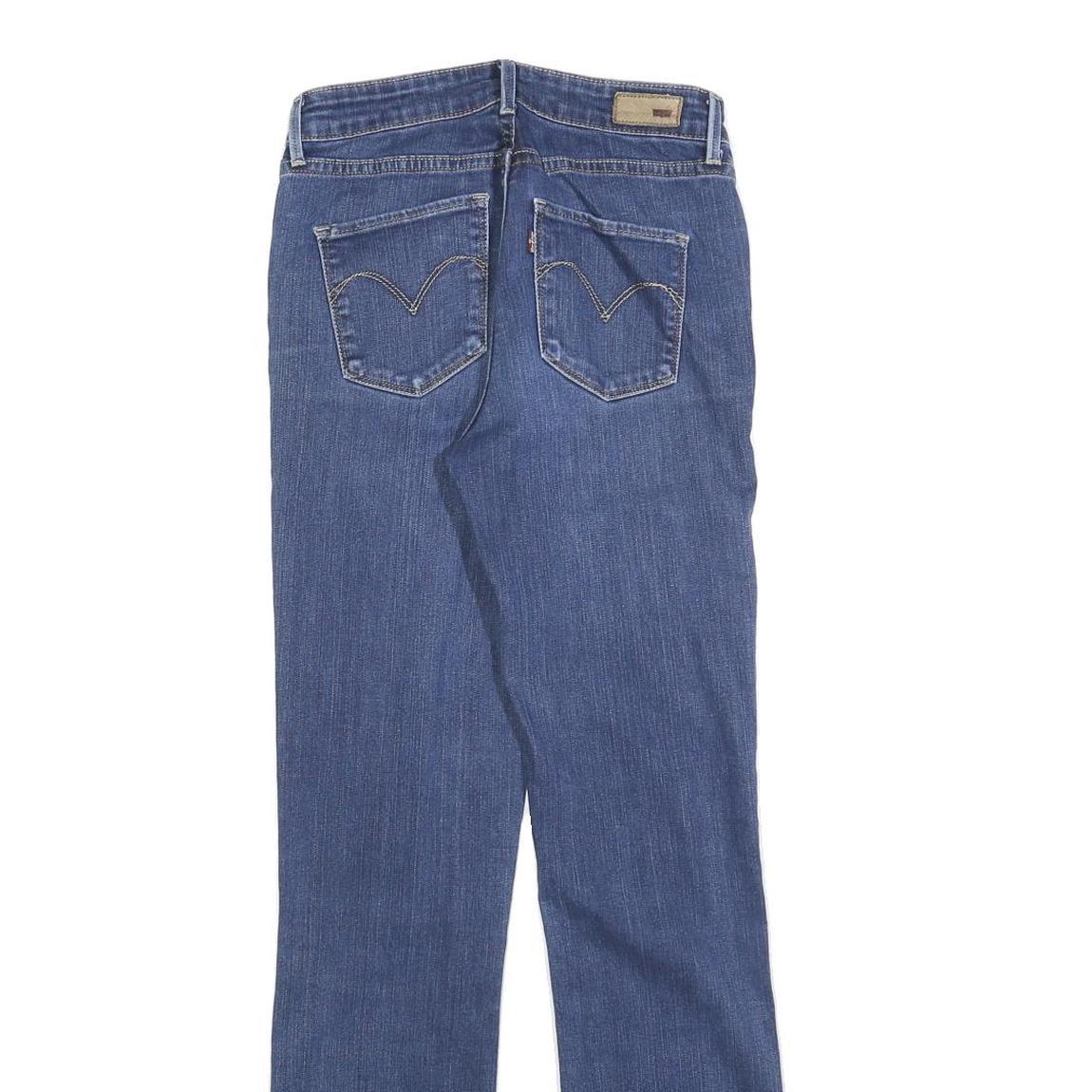 LEVI'S Womens Slim Blue Denim Cotton Blend Straight Jeans Medium Wash W26 L30