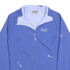 JACK WOLFSKIN Womens Blue Softshell Jacket UK 16 Polyester Blend Zip Outdoor Fit