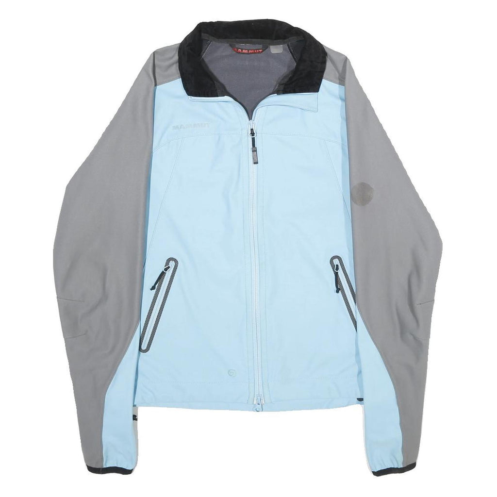 MAMMUT Womens Blue & Grey Lightweight Zip Jacket M Polyester Blend Outdoor