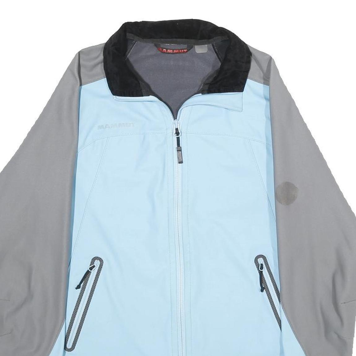 MAMMUT Womens Blue & Grey Lightweight Zip Jacket M Polyester Blend Outdoor