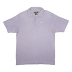 NIKE Mens Lilac Polo Shirt L Cotton Blend Short Sleeve Plain Comfort Fit