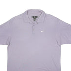 NIKE Mens Lilac Polo Shirt L Cotton Blend Short Sleeve Plain Comfort Fit