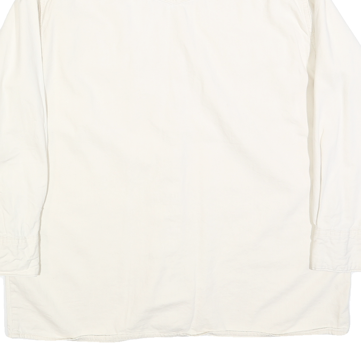 LEVI'S Womens White Cotton Blend Shirt S Classic Western Style Button