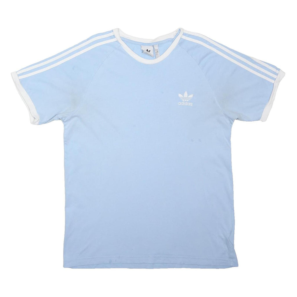 ADIDAS ORIGINALS Mens Blue & White Graphic T-Shirt XL Short Sleeve Crew Neck