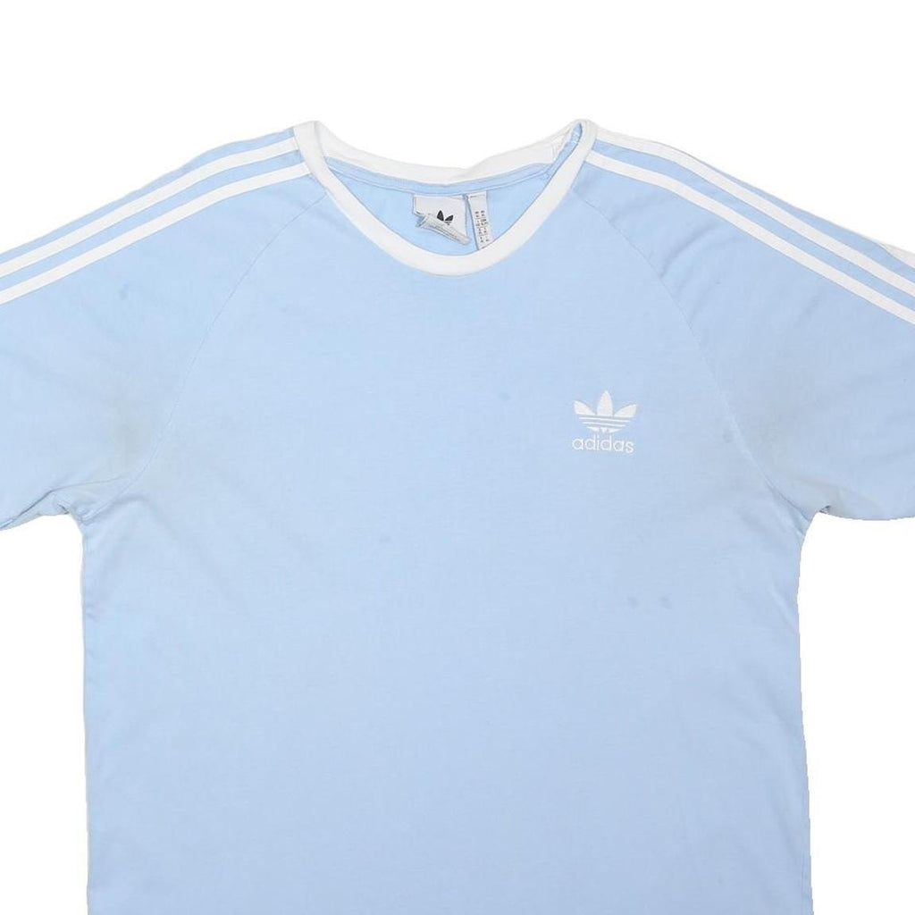 ADIDAS ORIGINALS Mens Blue & White Graphic T-Shirt XL Short Sleeve Crew Neck