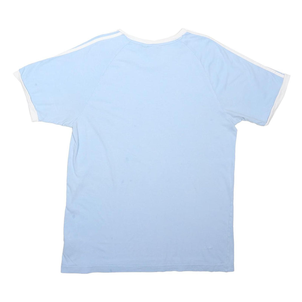 ADIDAS ORIGINALS Mens Blue & White Graphic T-Shirt XL Short Sleeve Crew Neck