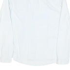 TOMMY HILFIGER Womens White Plain Shirt S Button Front Cotton Blend Stylish