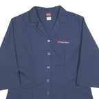 RED KAP Womens Navy Blue Button Cotton Workwear Jacket L Plain Pharmacy