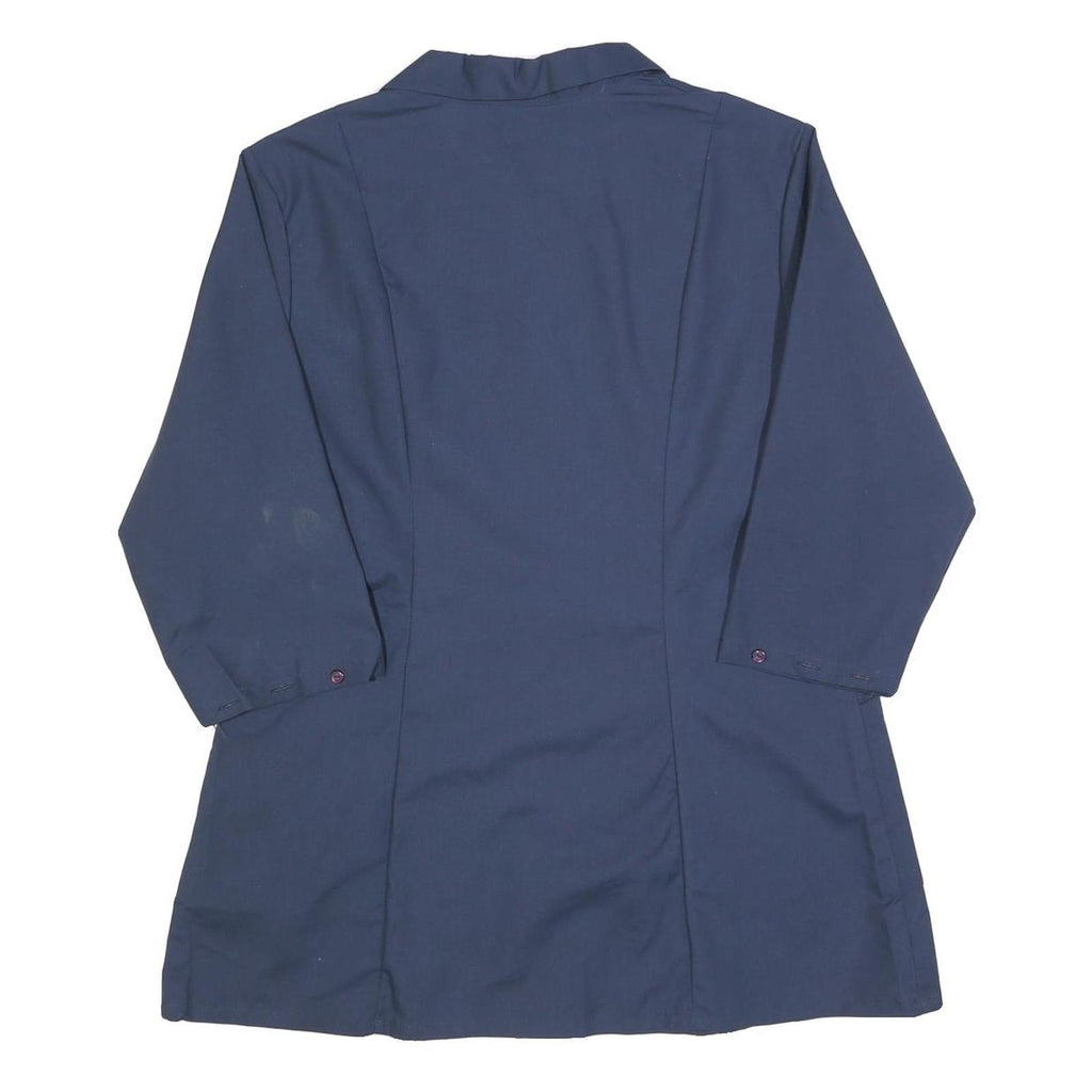 RED KAP Womens Navy Blue Button Cotton Workwear Jacket L Plain Pharmacy