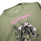 ED HARDY Womens Green Crew Neck M Signature Graphic Print Sweatshirt
