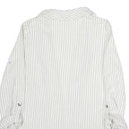 TALLY WEIJL Womens White & Black Pinstripe Long Sleeve Jacket S Cotton Blend