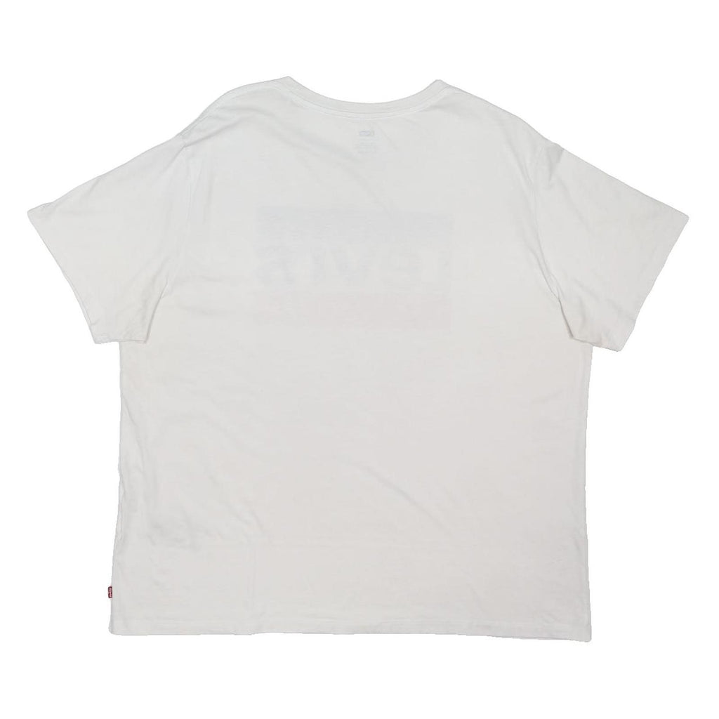 LEVI'S Mens White Cotton Blend Graphic T-Shirt 2XL Short Sleeve Crew Neck