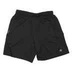 CHAMPION Mens Black Sports Shorts XL W30 Polyester Blend Casual Activewear