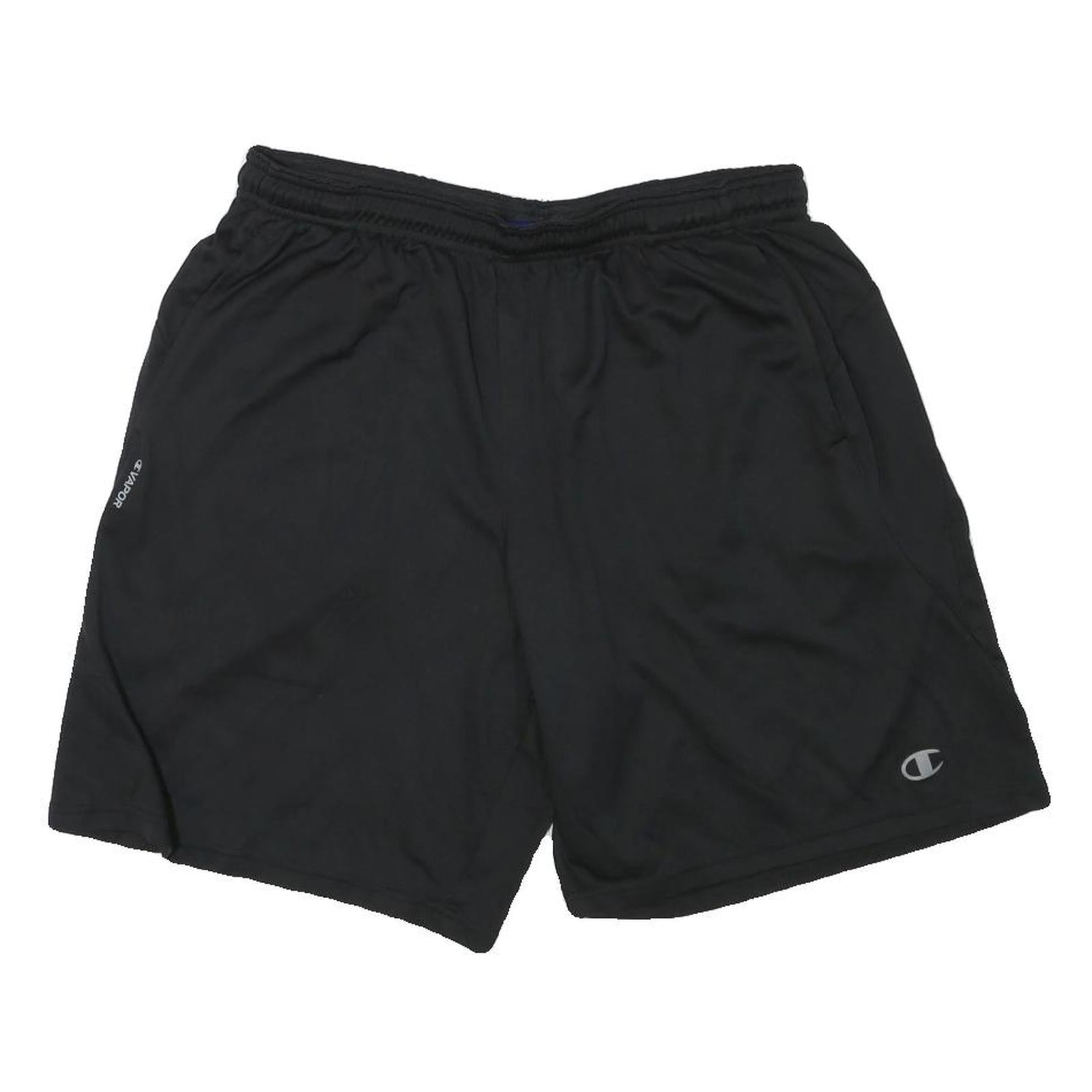 CHAMPION Mens Black Sports Shorts XL W30 Polyester Blend Casual Activewear