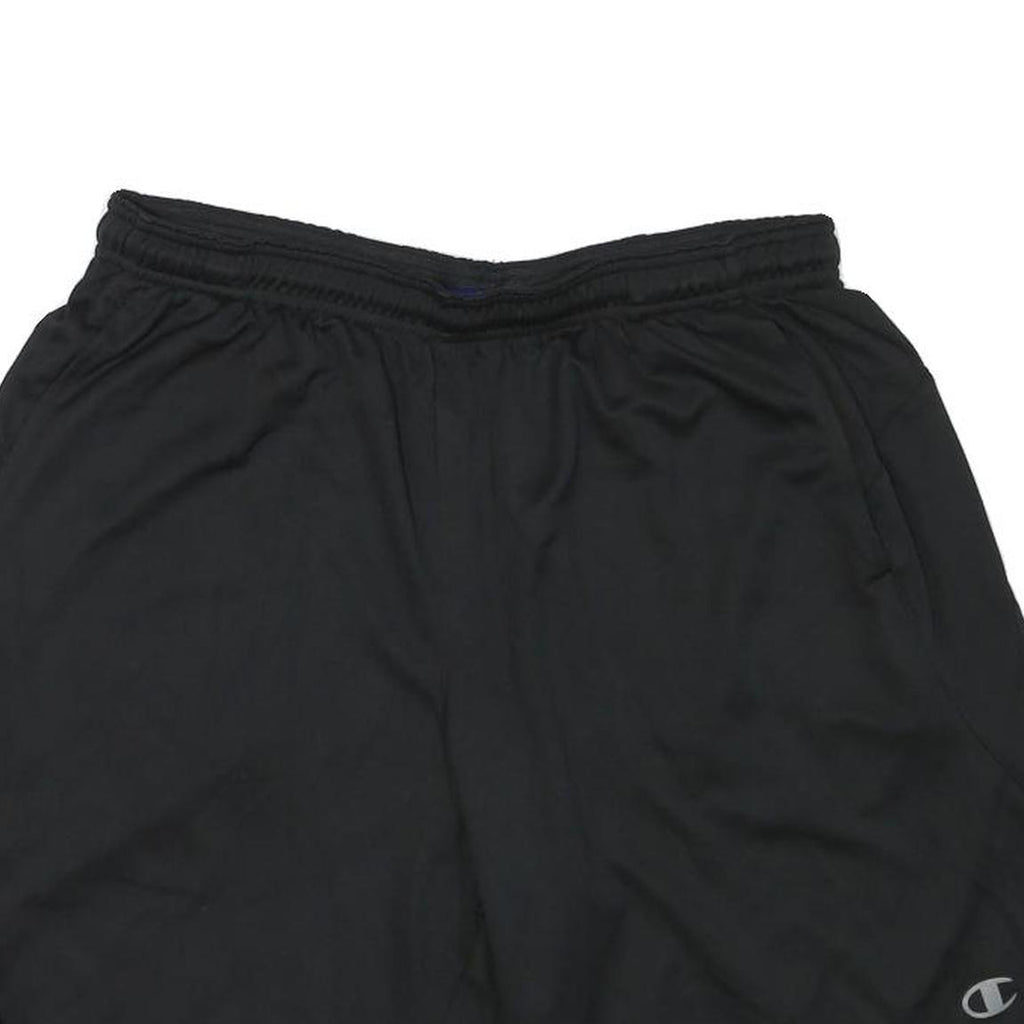 CHAMPION Mens Black Sports Shorts XL W30 Polyester Blend Casual Activewear