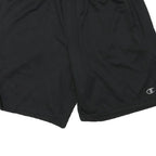 CHAMPION Mens Black Sports Shorts XL W30 Polyester Blend Casual Activewear