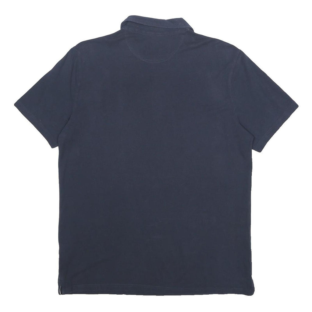 CHAMPION Mens Navy Blue Polo Shirt L Cotton Classic Short Sleeve Casual