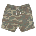 FSBN Mens Cargo Shorts Green & Brown Camouflage 2XL W38 Drawstring Casual