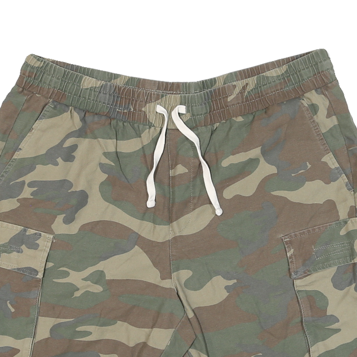 FSBN Mens Cargo Shorts Green & Brown Camouflage 2XL W38 Drawstring Casual