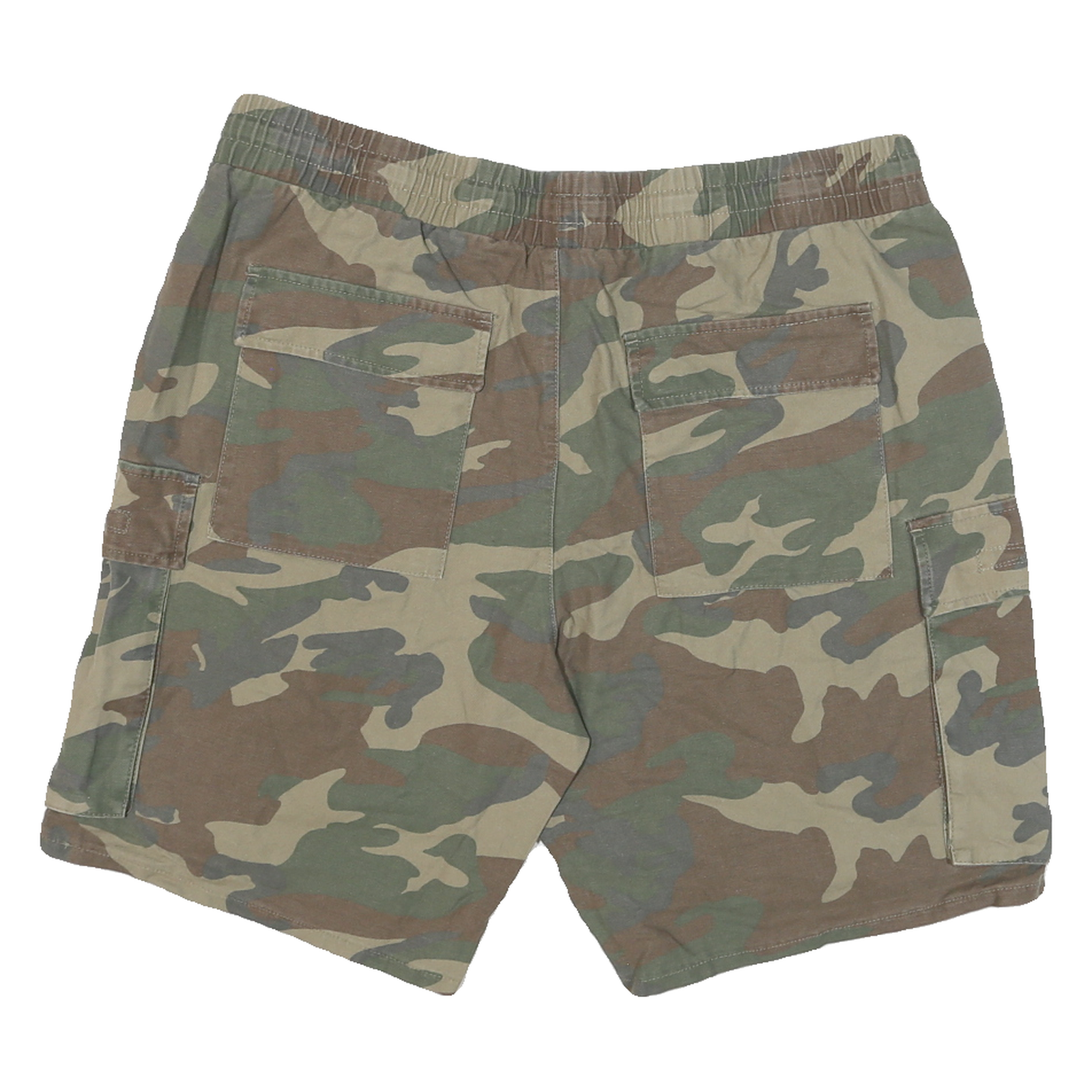 FSBN Mens Cargo Shorts Green & Brown Camouflage 2XL W38 Drawstring Casual