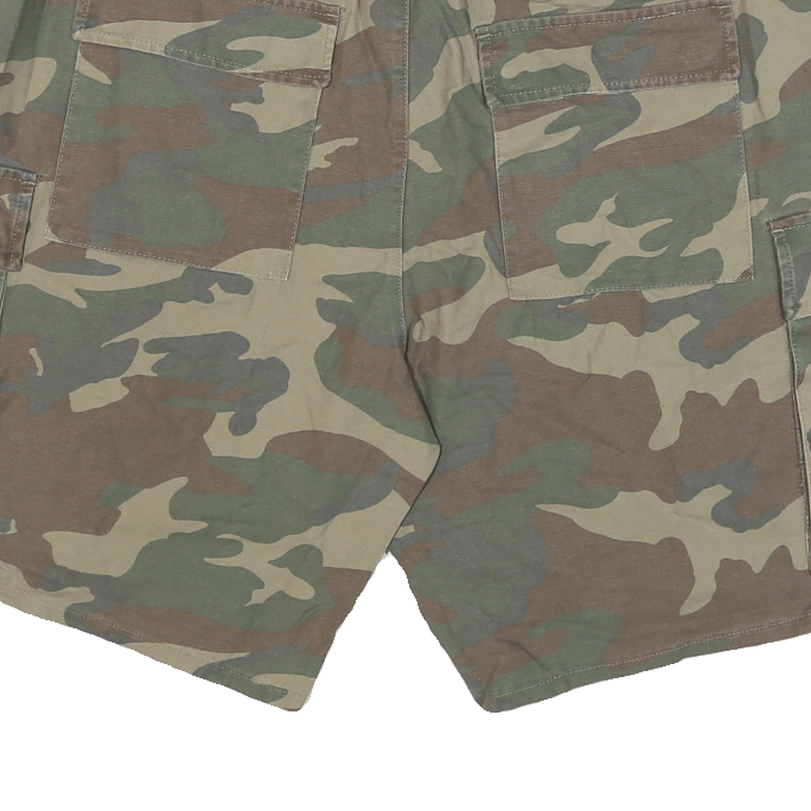 FSBN Mens Cargo Shorts Green & Brown Camouflage 2XL W38 Drawstring Casual