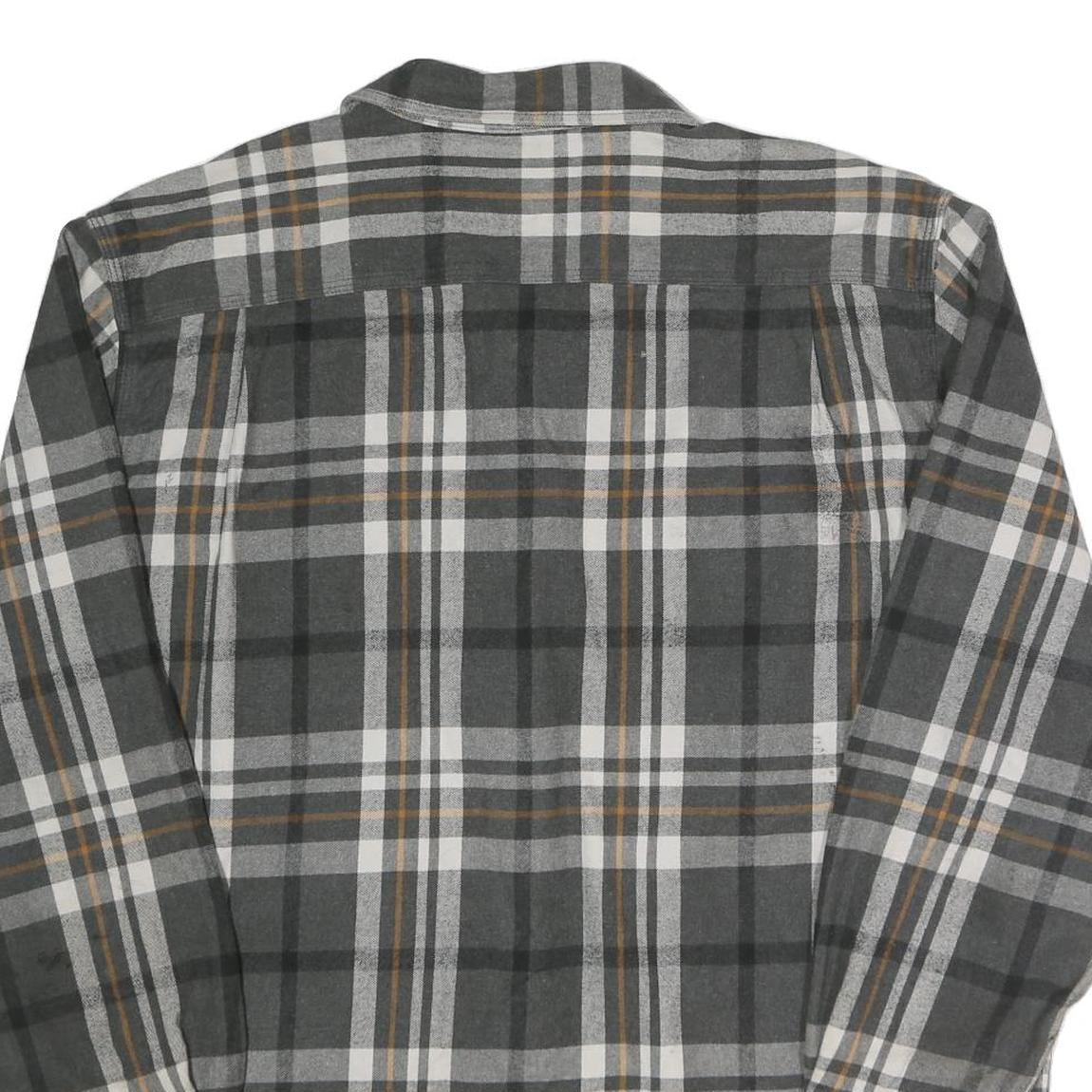 CARHARTT Mens Grey & Brown Check Shirt XL Long Sleeve Cotton Workwear Casual