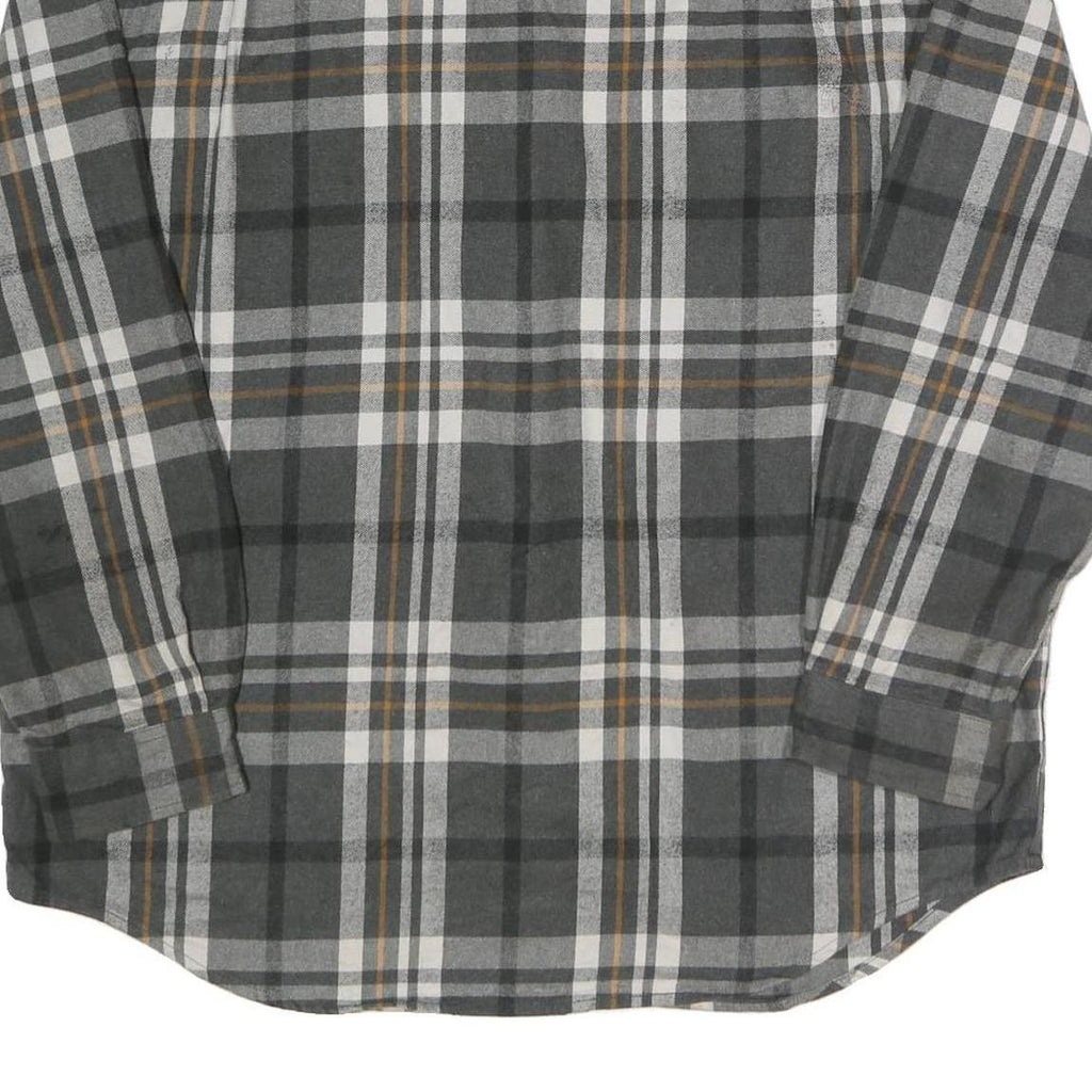 CARHARTT Mens Grey & Brown Check Shirt XL Long Sleeve Cotton Workwear Casual