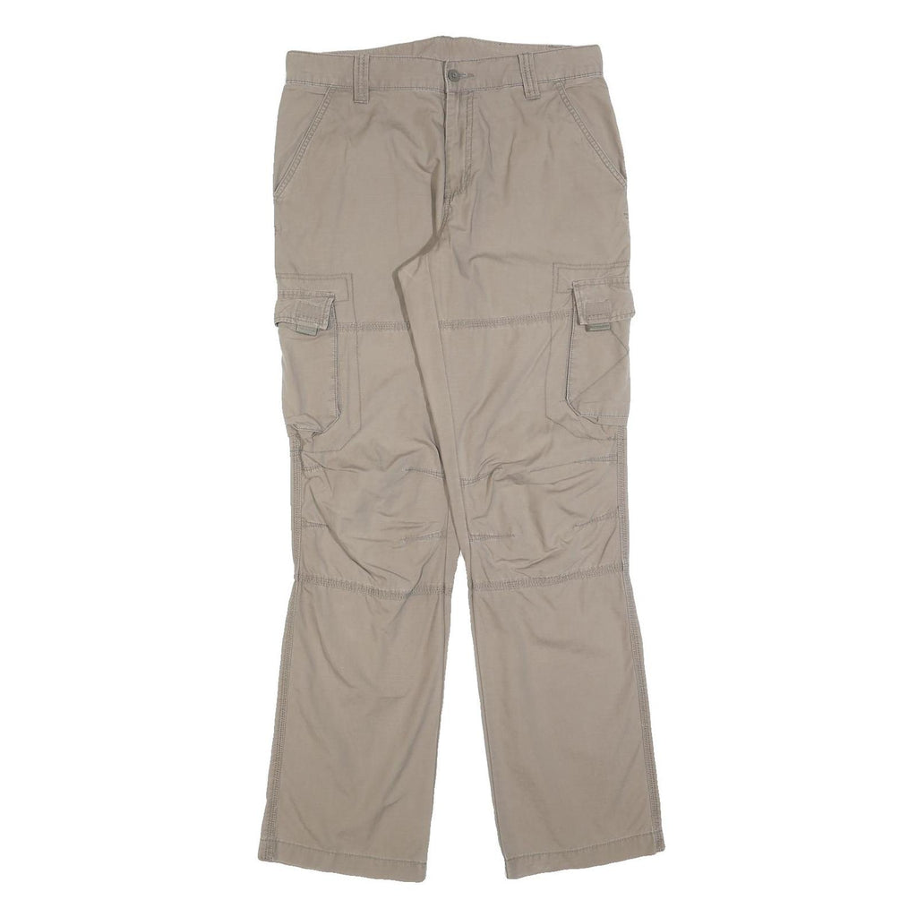 CLOCKHOUSE Womens Beige Regular Fit Cargo Trousers W34 L32 Cotton Blend Zip