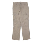 CLOCKHOUSE Womens Beige Regular Fit Cargo Trousers W34 L32 Cotton Blend Zip