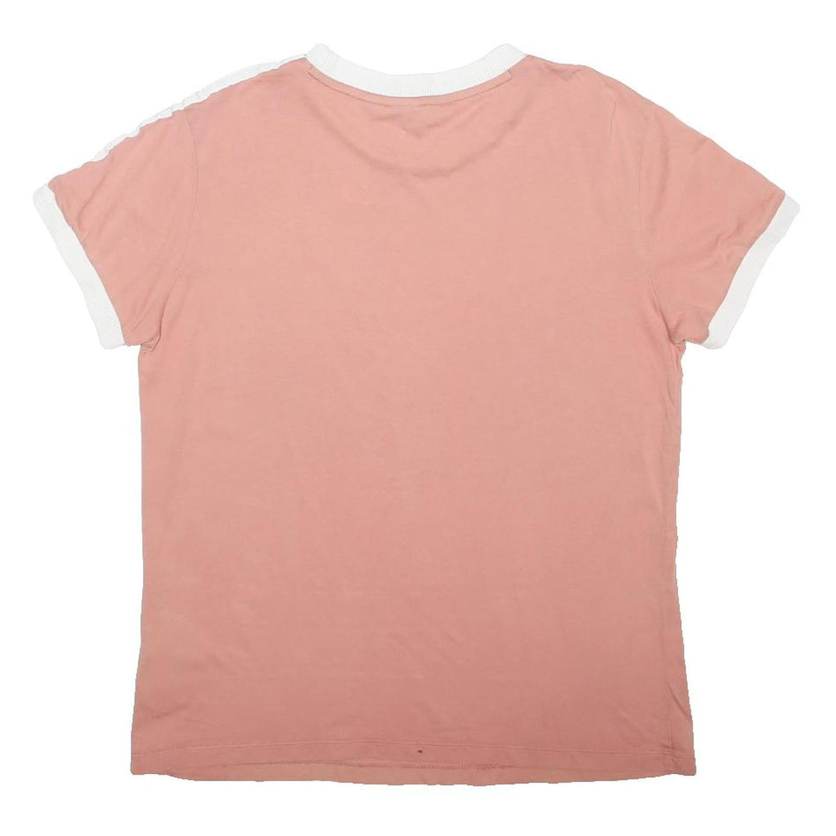 ADIDAS ORIGINALS Womens Pink & White Graphic T-Shirt UK 8 Short Sleeve Crew Neck