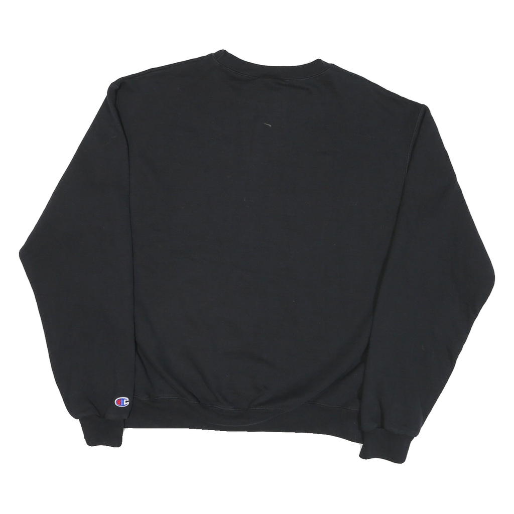 CHAMPION Mens Black Cotton Blend Sac State Crew Neck M Sweatshirt Casual