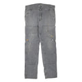 CARHARTT Mens Cotton Blend Grey Regular Fit Straight Leg Trousers W34 L30