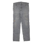CARHARTT Mens Cotton Blend Grey Regular Fit Straight Leg Trousers W34 L30
