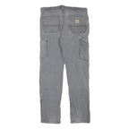 CARHARTT Mens Cotton Blend Grey Regular Fit Straight Leg Trousers W34 L30