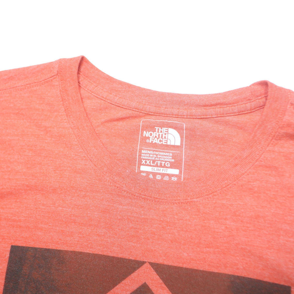 THE NORTH FACE Mens Red Graphic T-Shirt 2XL Short Sleeve Crew Neck Cotton Blend