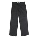 DICKIES Mens Polyester Blend Black Classic Straight Trousers W32 L30 Workwear