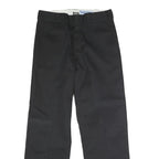 DICKIES Mens Polyester Blend Black Classic Straight Trousers W32 L30 Workwear