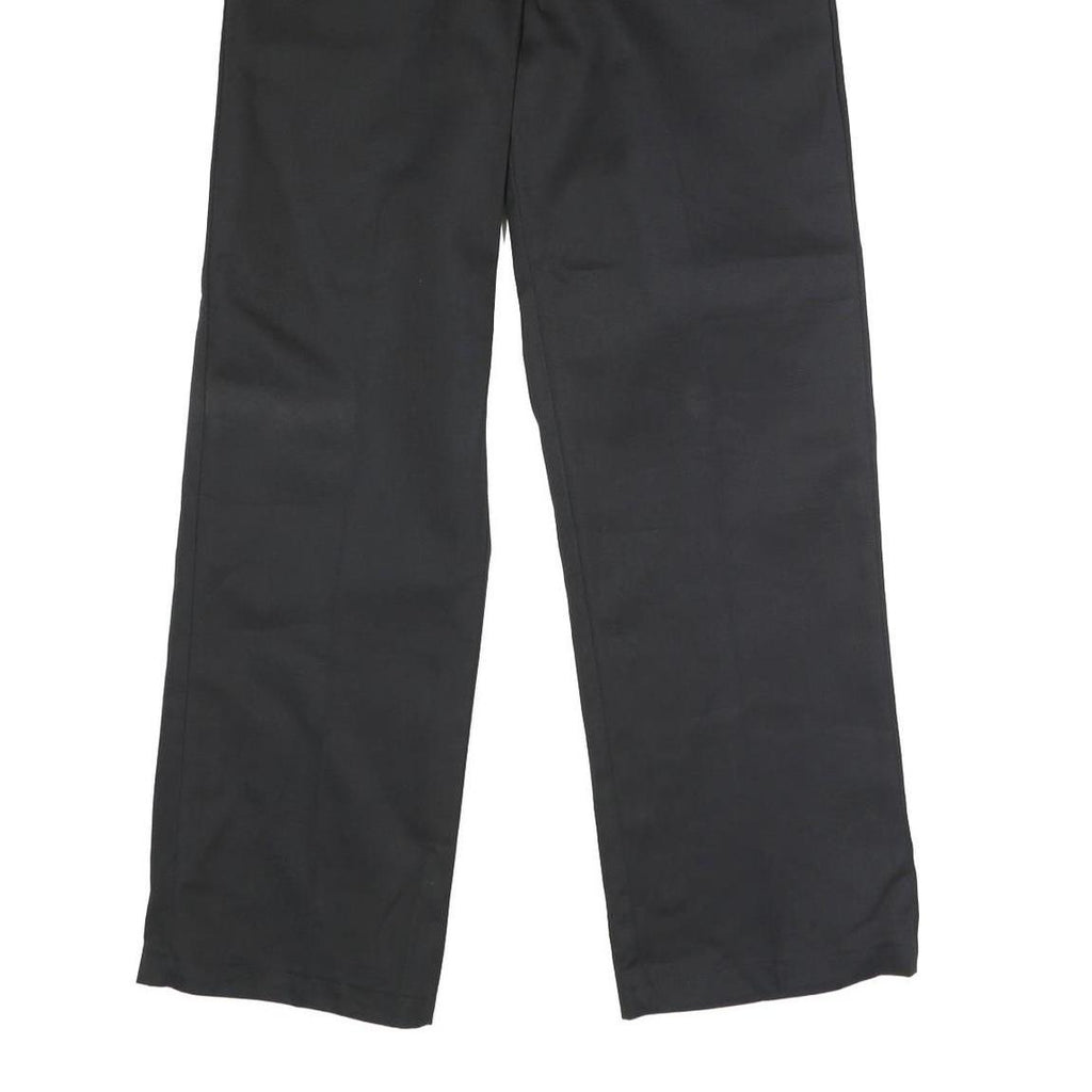DICKIES Mens Polyester Blend Black Classic Straight Trousers W32 L30 Workwear