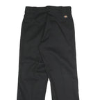 DICKIES Mens Polyester Blend Black Classic Straight Trousers W32 L30 Workwear