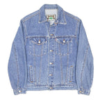 EXIT Mens Blue Denim Button Jacket S Cotton Casual Classic Pocket Design