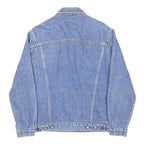 EXIT Mens Blue Denim Button Jacket S Cotton Casual Classic Pocket Design