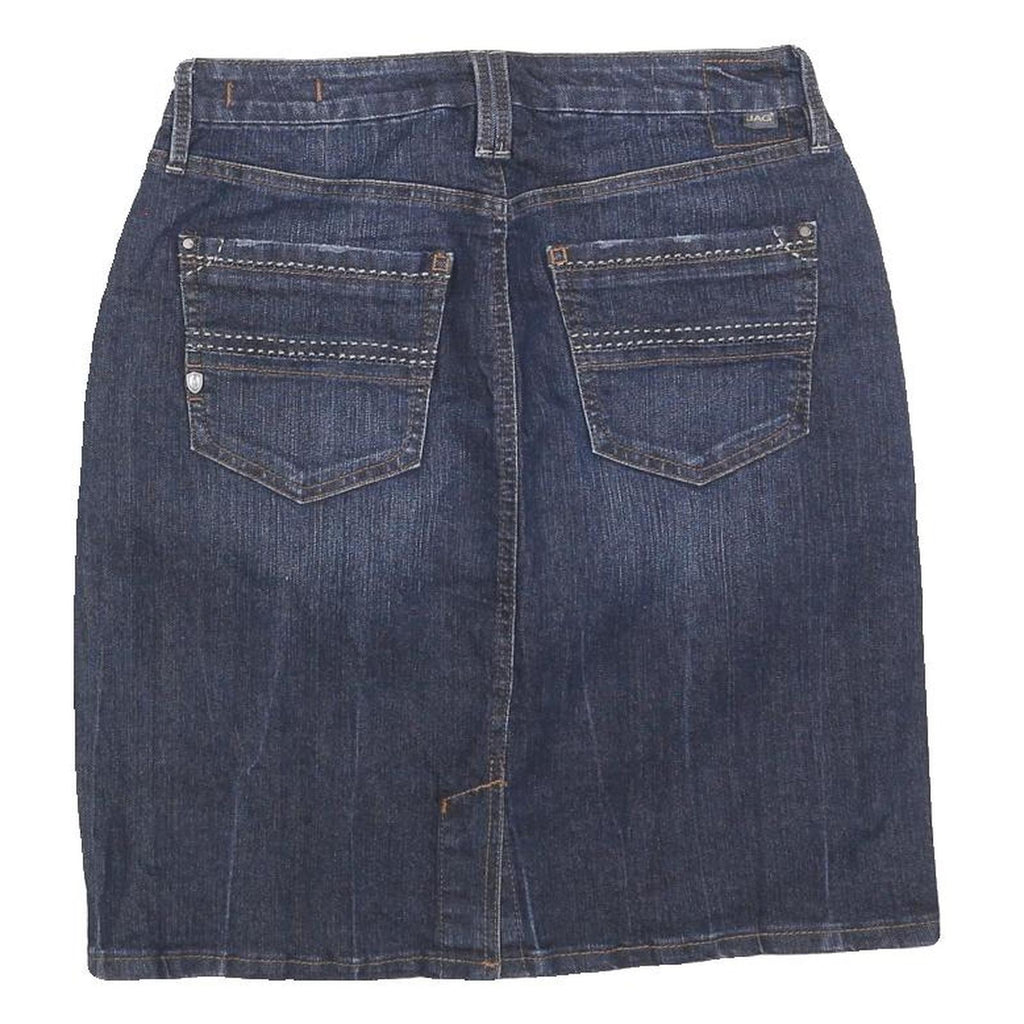JAG JEANS Womens Blue Denim Mini Cotton Blend Pencil Skirt Size S Stylish Casual