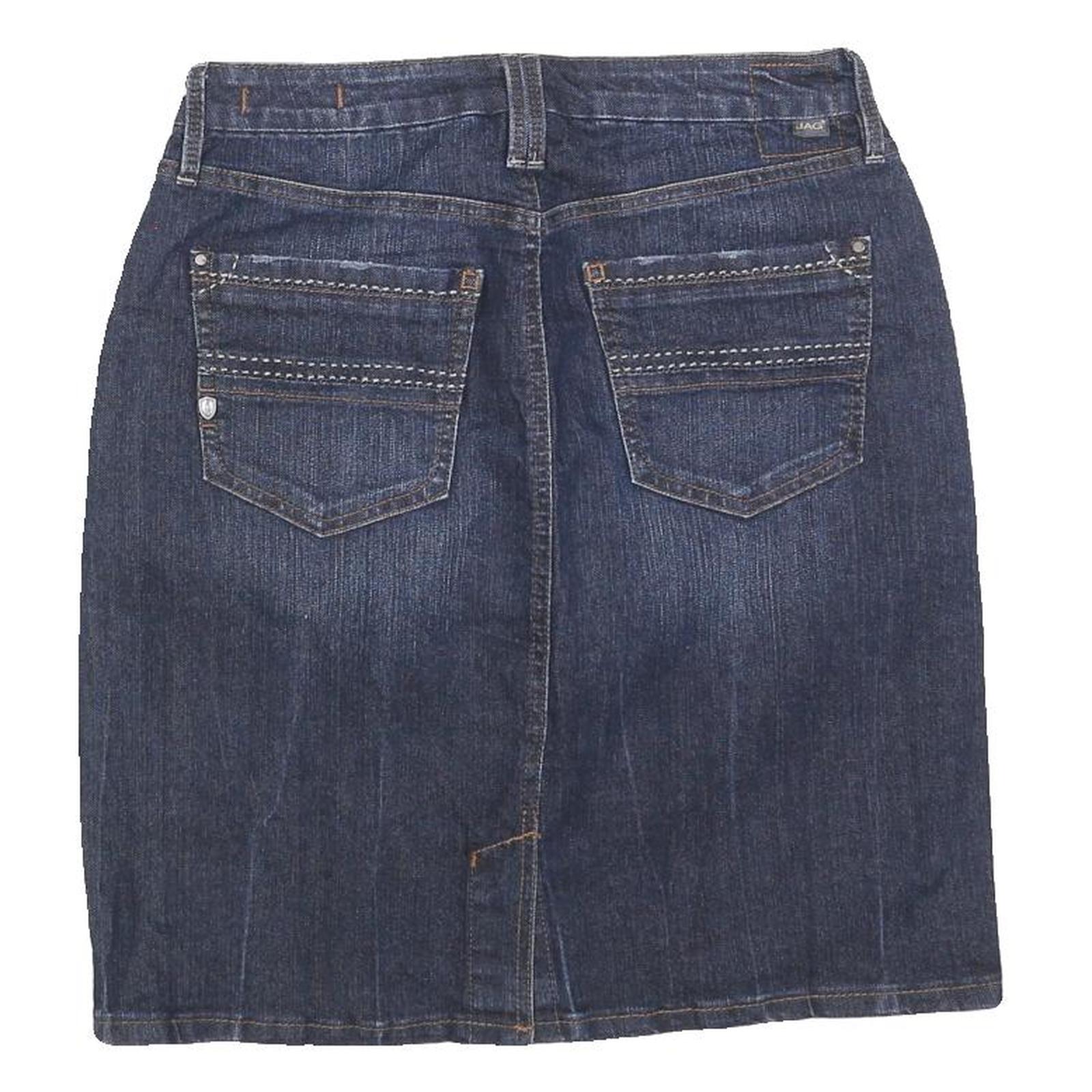 JAG JEANS Womens Blue Denim Mini Cotton Blend Pencil Skirt Size S Stylish Casual
