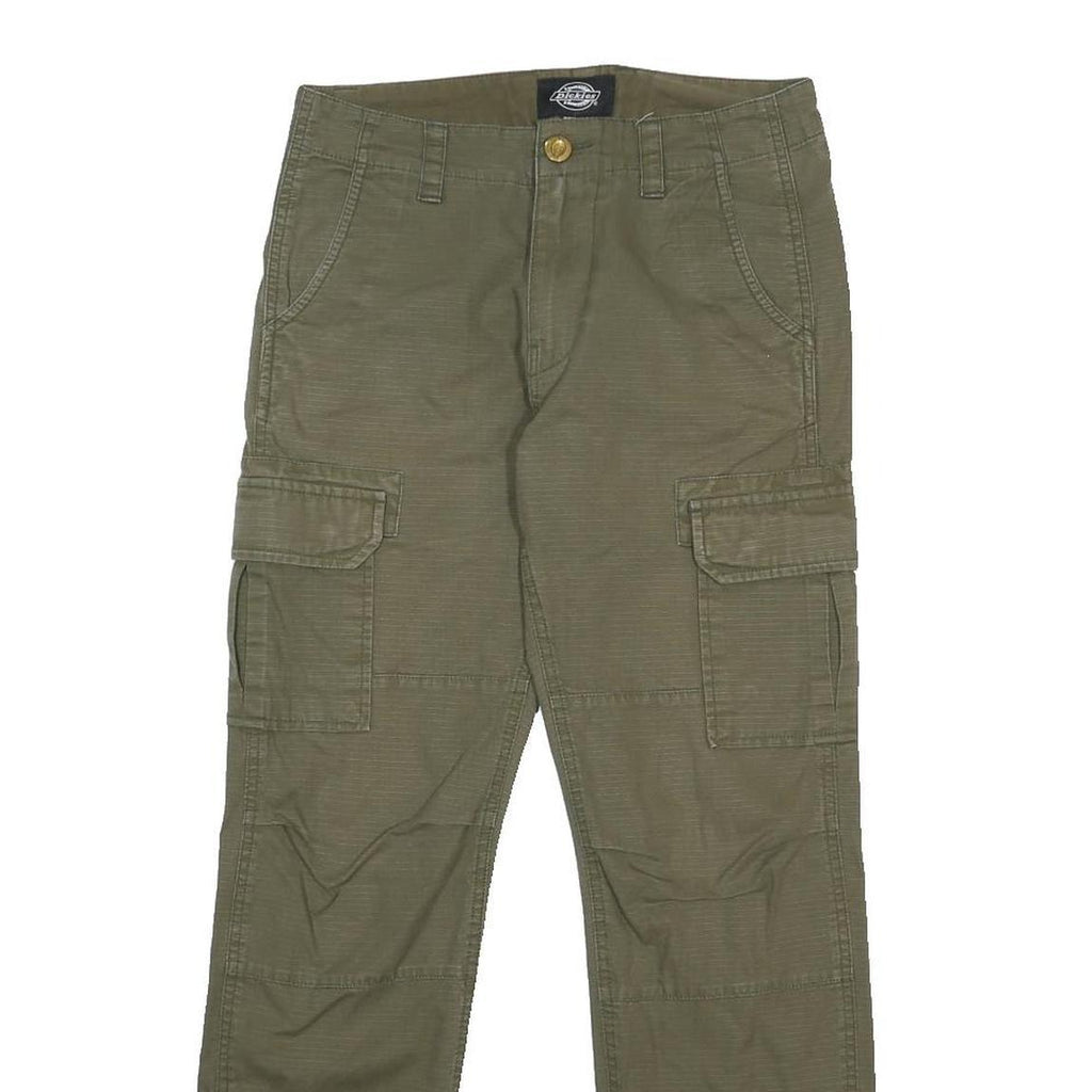 DICKIES Mens Cotton Khaki Cargo Slim Trousers W30 L29 Casual Workwear Pocket