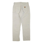 CARHARTT Mens Cotton Blend Beige Regular Fit Straight Trousers W32 L32 Workwear