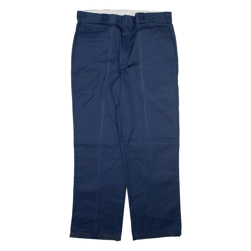 DICKIES Mens Trousers Blue Regular Straight W36 L30