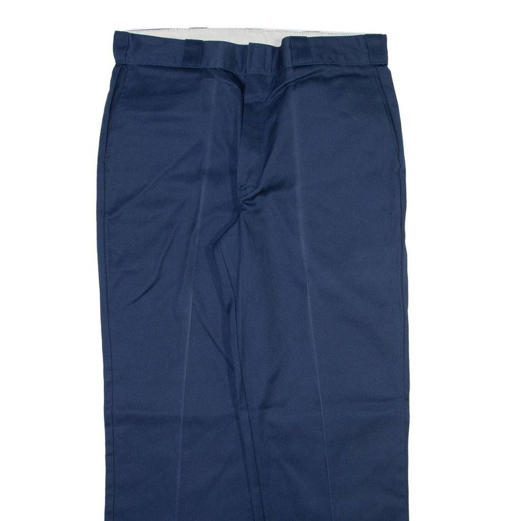DICKIES Mens Trousers Blue Regular Straight W36 L30